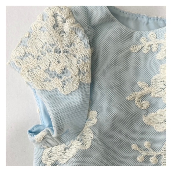 🚫SOLD Pippa & Julie NWT Lace Dress blue, flowers,baby/toddler 12 months - Picture 5 of 12